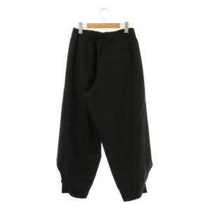 Salvatore Ferragamo ウールクロップドデザインイージーパンツ 42 ブラック /DO OS