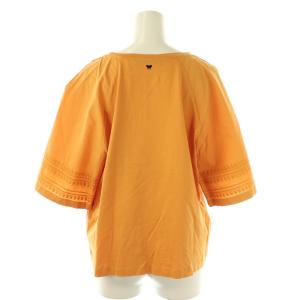 MAX MARA WEEKEND LINE LIVORNO 刺繍Tシャツ カットソー 五分袖 L オレンジ /AT OS
