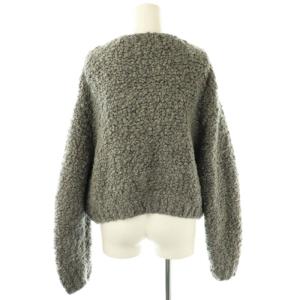 CLANE TEDDY BEAR HAND KNIT TOPS カーディガン ニット 長袖 厚手 ウール 2 グレー