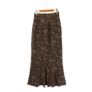 TODAYFUL Jacquard Leaf Pencilskirt スカート フレア マキシ ロング 36 黒 ブラック