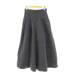 モールボーダーボリュームワイドパンツ 38 ダークネイビー /DF OS