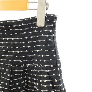 UNITED ARROWS モールボーダーボリュームワイドパンツ 38 ダークネイビー /DF OS