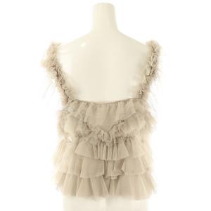 COCO DEAL 24AW アシメフリルチュールキャミソール ビスチェ 2 グレージュ /DF OS SH