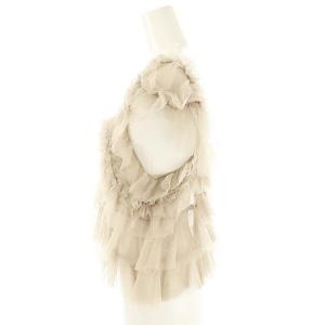 COCO DEAL 24AW アシメフリルチュールキャミソール ビスチェ 2 グレージュ /DF OS SH