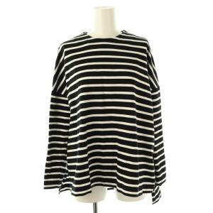 24AW Plainボーダーカットソー 長袖 F ブラック /HK OS