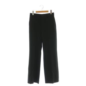 24AW ウーステッドトロ セミフレアパンツ ワイドパンツ 38 ブラック /ES OS