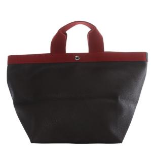 725GP リュクス舟型トートL コーテッドキャンバス モカ×パプリカ