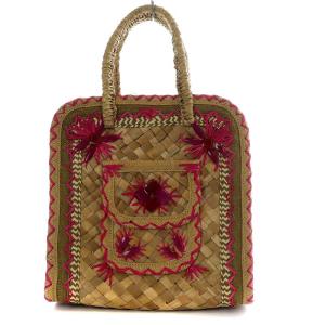 かごバッグ トートバッグ ビジュー装飾 ベージュ /YO18