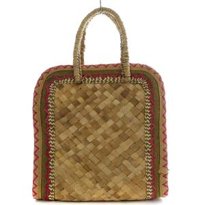 ANYA HINDMARCH かごバッグ トートバッグ ビジュー装飾 ベージュ /YO18