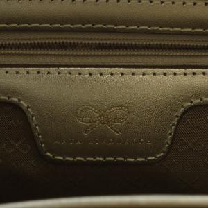 ANYA HINDMARCH かごバッグ トートバッグ ビジュー装飾 ベージュ /YO18