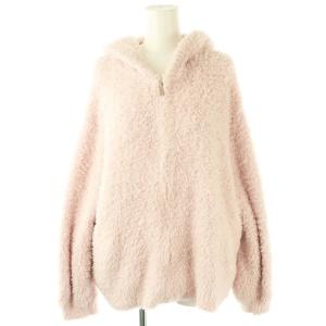 ラビットモコパーカー ジャケット ジップアップ ルームウェア 部屋着 F ピンク /NR OS