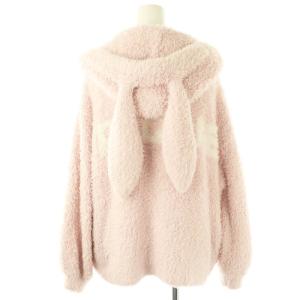 gelato pique ラビットモコパーカー ジャケット ジップアップ ルームウェア 部屋着 F ピンク /NR OS