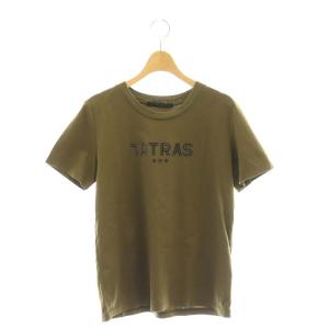 GIUDITTA ロゴプリントショートスリーブTシャツ カットソー 3 カーキ ブラック /DO OS