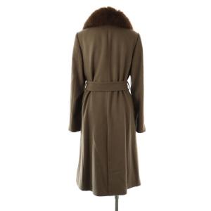 PINKY&DIANNE カシミヤ混ベルテッドコート 38 ブラウン