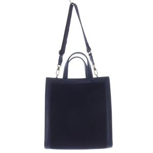 FEILER ユニアイコニック 2way ハンドバッグ ショルダーバッグ ロゴ 紺 ネイビー /SR9