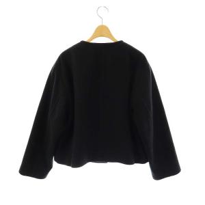 BEAUTY&YOUTH UNITED ARROWS 毛ブレンド ノーカラーショートコート ウール M 黒 /MI OS