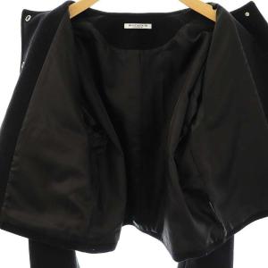 BEAUTY&YOUTH UNITED ARROWS 毛ブレンド ノーカラーショートコート ウール M 黒 /MI OS