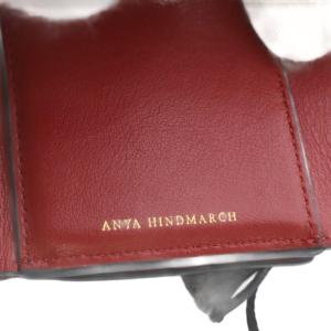 ANYA HINDMARCH Mini Trifold Zip Peeping Eyes 財布 三つ折り ブラック