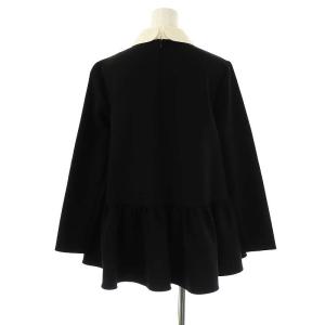 yori ラウンドカラードレスブラウス 長袖 36 ブラック /HK OS