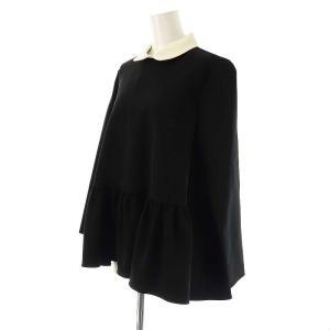 yori ラウンドカラードレスブラウス 長袖 36 ブラック /HK OS