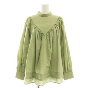 SMOCK BLOUSE ブラウス 38 オリーブグリーン /DO OS