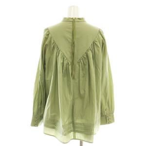 BORDERS at BALCONY SMOCK BLOUSE ブラウス 38 オリーブグリーン /DO OS