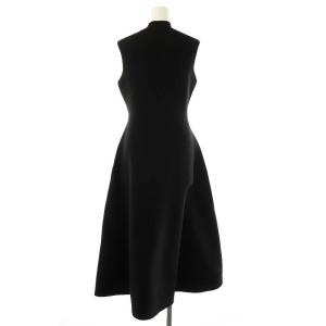 FRAY I.D 23AW ホールガーメントフレアニットワンピース F 黒 /MI OS