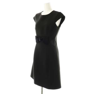 kate spade new york NJMU5325 ウエストリボンフレンチスリーブワンピース 0 黒 /MI OS