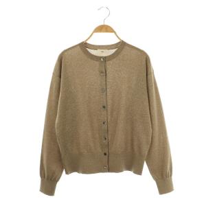 24AW LEVITA ロングスリーブクルーカーディガン ニット 長袖 F 茶 ブラウン /AT OS