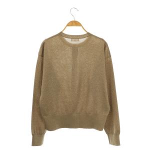 IENA 24AW LEVITA ロングスリーブクルーカーディガン ニット 長袖 F 茶 ブラウン /AT OS