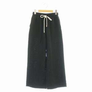 25SS リネンレーヨンイージーパンツ ワイド 34 ブラック /HK OS