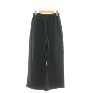 IENA 25SS リネンレーヨンイージーパンツ ワイド 34 ブラック /HK OS