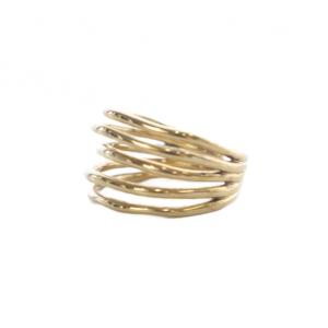 ete レイヤード リングカフ 片耳用 925 ゴールド色 /SR47