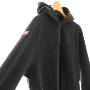 BRIEFING フリースプルオーバーパーカー トレーナー ゴルフウェア M ブラック /ES OS