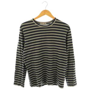 ボーダー長袖カットソー S ネイビー グレージュ CK-T006 /DO OS