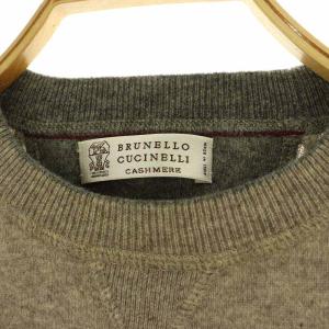 BRUNELLO CUCINELLI カシミヤクルーネックニット イタリア製 48 ベージュ