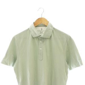 BRUNELLO CUCINELLI コットンピケポロシャツ スリムフィット 半袖 M ミントグリーン /SS OS AD