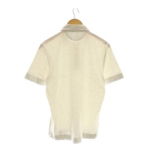 BRUNELLO CUCINELLI コットン切替デザインポロシャツ スリムフィット S ホワイトグレー /SS OSAD