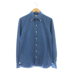 シャンブレー長袖BDシャツ 39 青 ブルー /SS OS AD