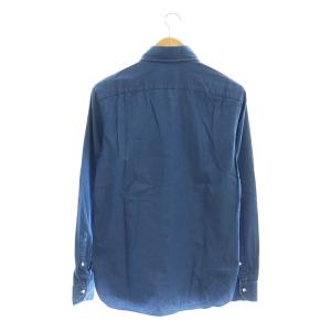 LUIGI BORRELLI シャンブレー長袖BDシャツ 39 青 ブルー /SS OS AD