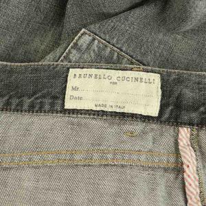 BRUNELLO CUCINELLI LEISURE FITベイカーデニムパンツ 46 グレー
