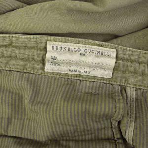 BRUNELLO CUCINELLI SMOOTH FITワンタックカーゴパンツ テーパード 46 カーキ /MY OS AD