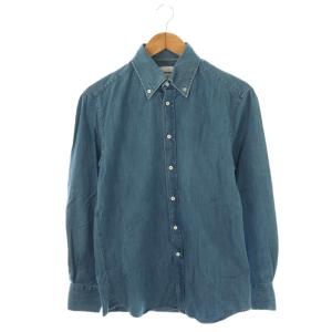 BDデニムシャツ 長袖 前開き コットン S ライトブルー /NR OS AD
