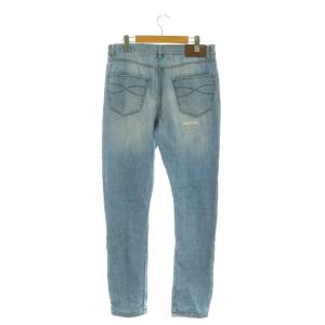 BRUNELLO CUCINELLI LEISUREFIT 加工デニムパンツ ジーンズ ボタンフライ ダメージ加工 イタリア製 46 ブルー