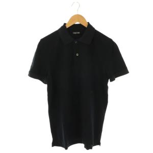 鹿の子半袖ポロシャツ コットン 48 黒 /NR OS AD