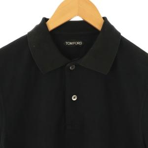 TOM FORD 鹿の子半袖ポロシャツ コットン 48 黒 /NR OS AD