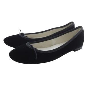 CENDRILLON ベルベットバレエシューズ IENA別注 38 黒 ブラック /SR41