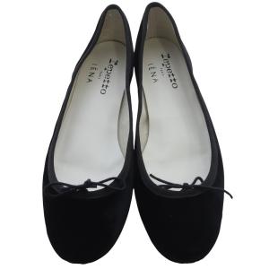 Repetto CENDRILLON ベルベットバレエシューズ IENA別注 38 黒 ブラック /SR41