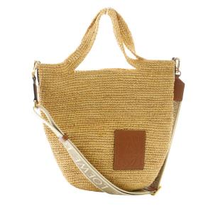 ラフィア スリットミニバッグ 2WAY ブラウン ベージュ A685453X07