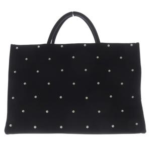 パールトートバッグ ハンドバッグ 黒 ブラック /SR25